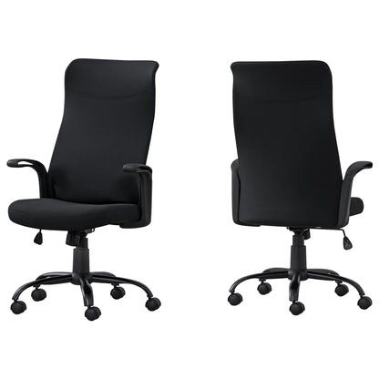 Ergonomic High Back Office Chair – Black Fabric, Multi-Position Recline with 360° Swivel