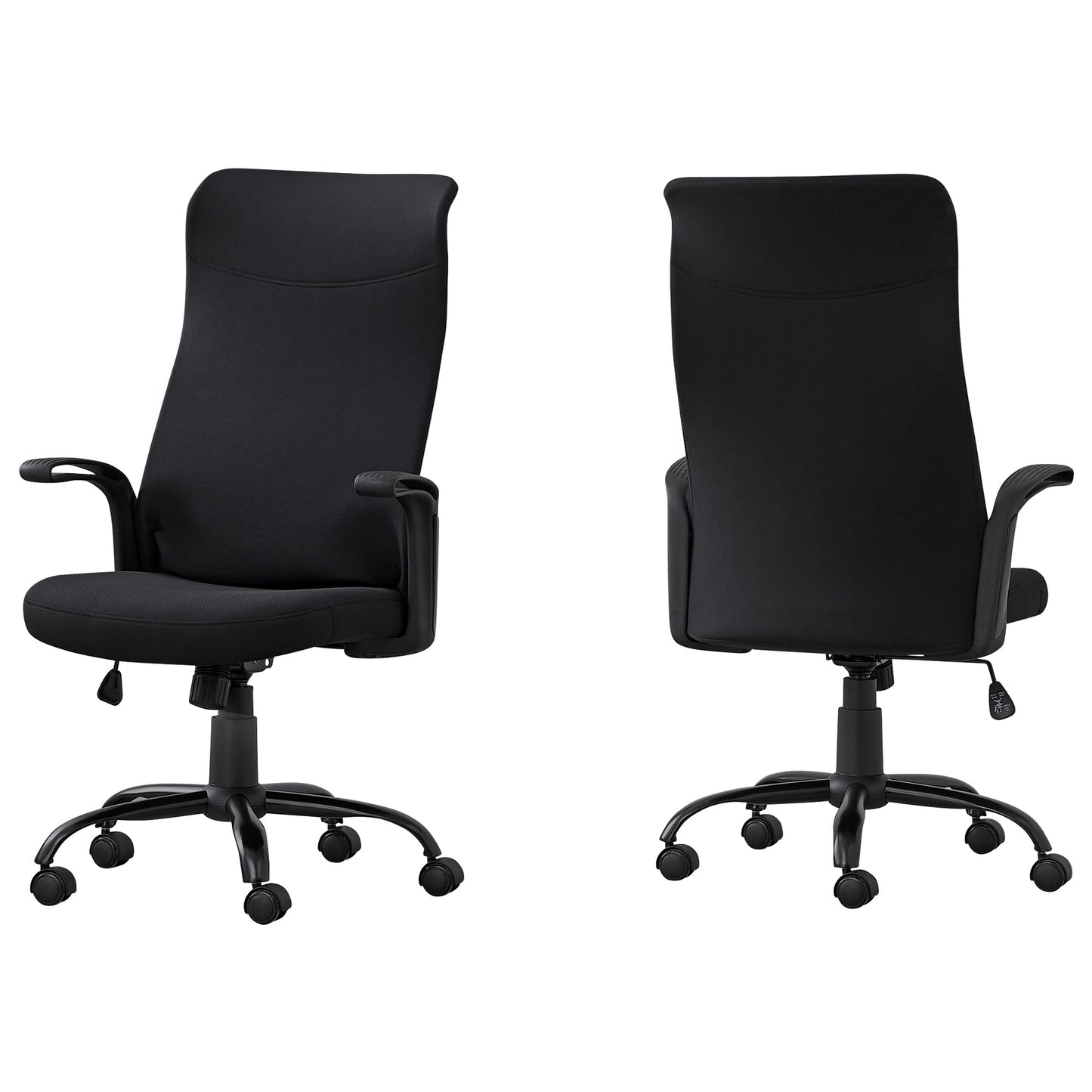 Ergonomic High Back Office Chair – Black Fabric, Multi-Position Recline with 360° Swivel