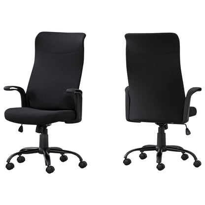 Ergonomic High Back Office Chair – Black Fabric, Multi-Position Recline with 360° Swivel