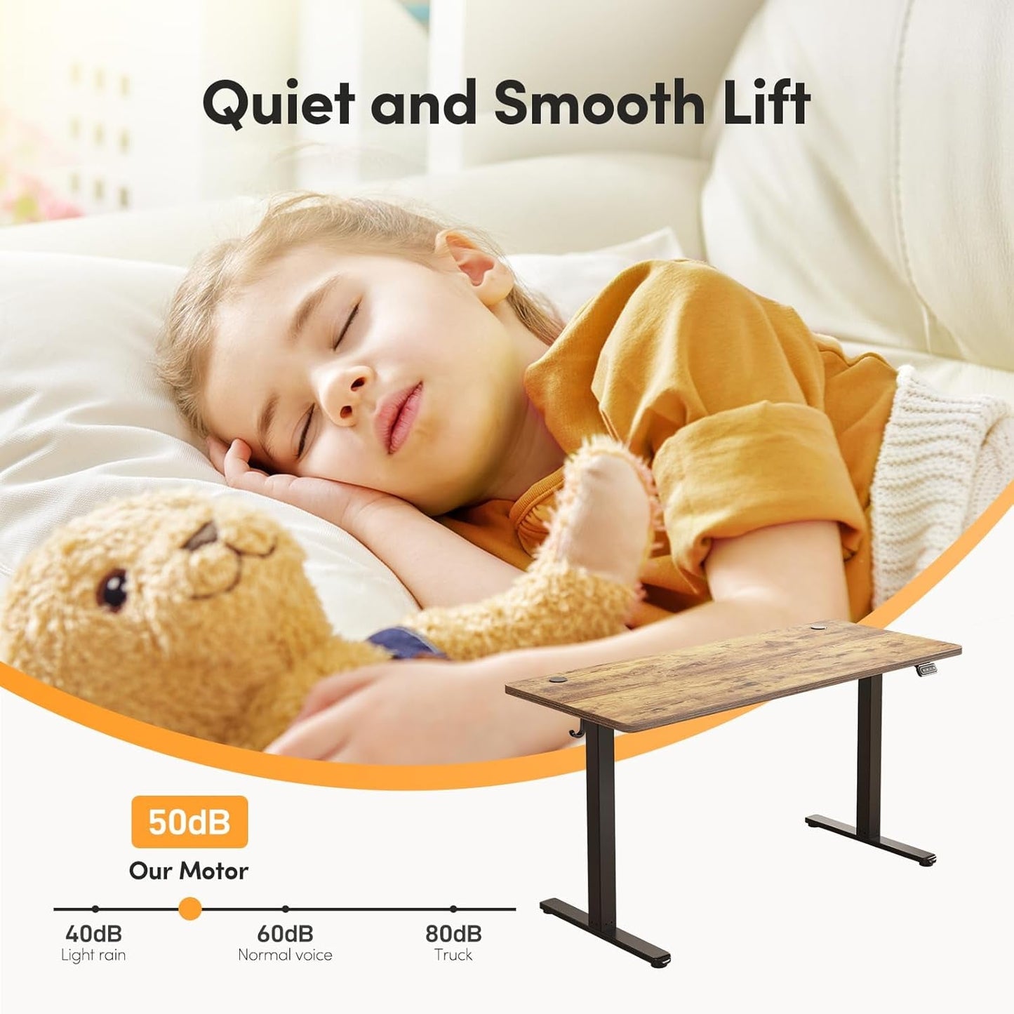 Electric Standing Desk Adjustable Height, 48 X 24 Inch Sit and Stand