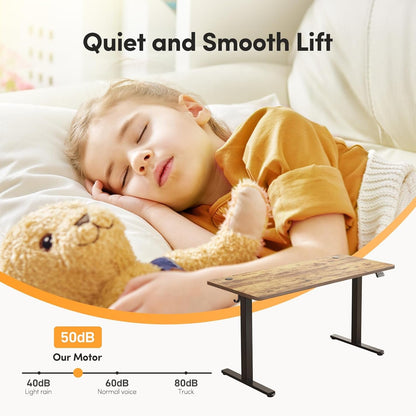 Electric Standing Desk Adjustable Height, 48 X 24 Inch Sit and Stand