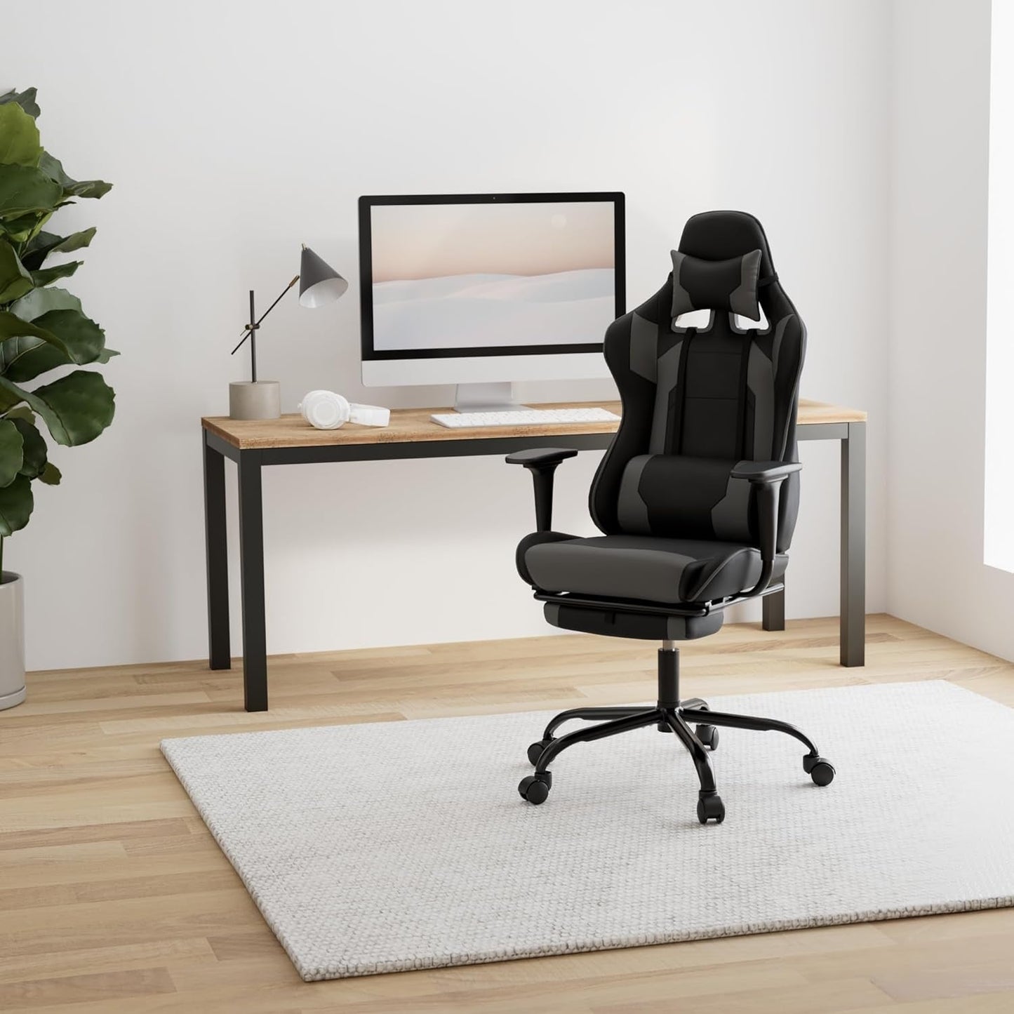 High-Back Ergonomic Gaming Chair with Lumbar Support – Reclining PC Office Chair with Headrest & 250 lb Capacity