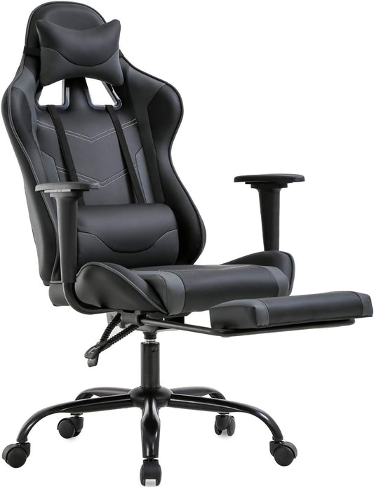High-Back Ergonomic Gaming Chair with Lumbar Support – Reclining PC Office Chair with Headrest & 250 lb Capacity