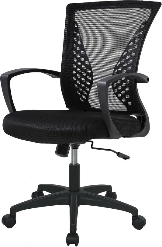 Ergonomic Mesh Office Gaming Chair – Adjustable Lumbar Support, 360° Swivel, Breathable Backrest, Height Adjustable, BIFMA Certified, Easy Assembly