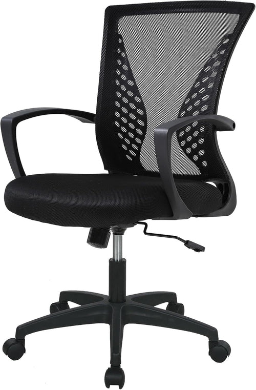 Ergonomic Mesh Office Gaming Chair – Adjustable Lumbar Support, 360° Swivel, Breathable Backrest, Height Adjustable, BIFMA Certified, Easy Assembly