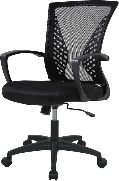 Ergonomic Mesh Office Gaming Chair – Adjustable Lumbar Support, 360° Swivel, Breathable Backrest, Height Adjustable, BIFMA Certified, Easy Assembly